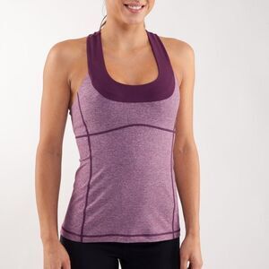 Lululemon Scoop Neck Tank in Heathered Plum Purple Size 8